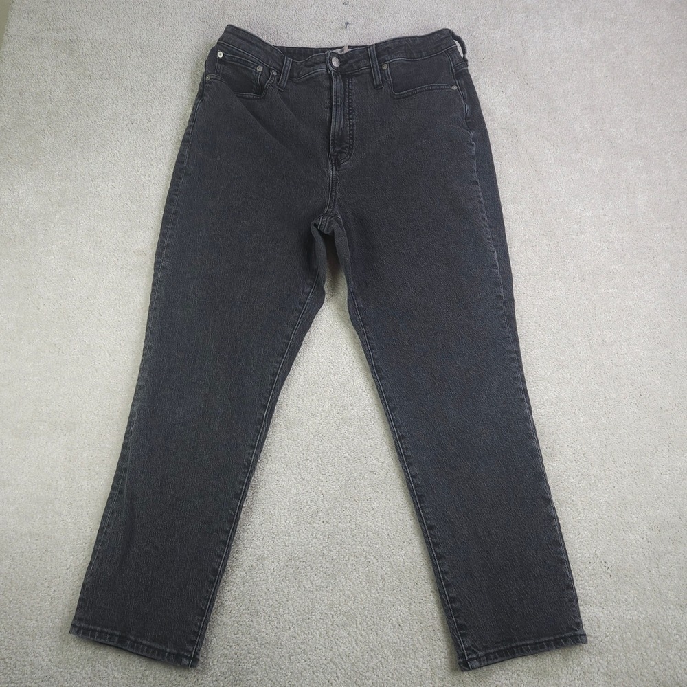 Madewell‎ The Curvy Perfect Vintage Jeans Womens 31 (32) Black High Rise Denim